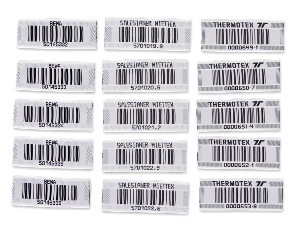 Gewebte Barcode-Etiketten zum Einnähen