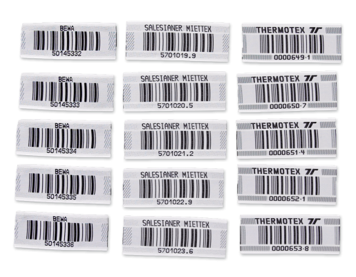 Gewebte Barcode-Etiketten zum Einnähen