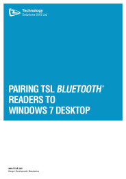 Pairing TSL Bluetooth Readers to Windows 7 Desktop V1.1