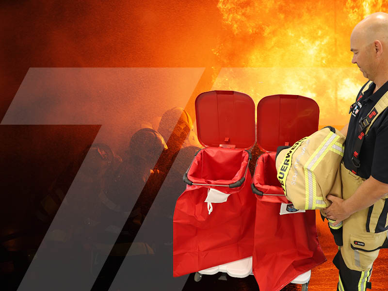 Feuerwehr-Wickelsack für kontaminierte Einsatzkleidung