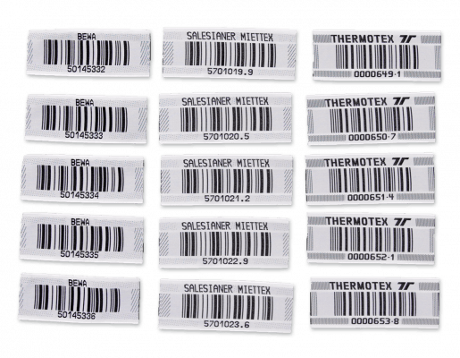 Gewebte Barcode-Etiketten zum Einnähen