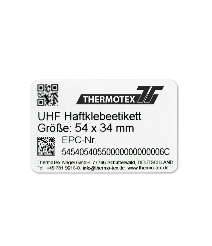 UHF Klebeetikett